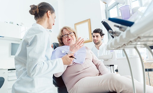 a dental patient during a consultation